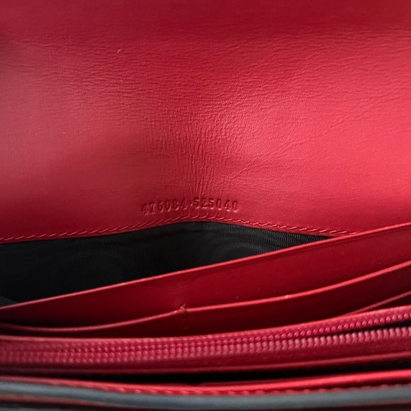 Gucci Silvie Web Continental Wallet in Red and Blue with Gold Clasp - Picture 12 of 16